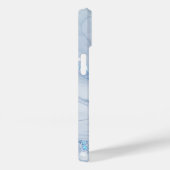 Moderne stenen stoffige blauwe marmer Case-Mate iPhone case (Achterkant / Rechts)