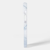 Moderne stenen stoffige blauwe marmer Case-Mate iPhone case (Achterkant / Links)