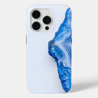 Moderne stenen stoffige blauwe marmer iPhone 15 pro case