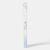 Moderne stenen stoffige blauwe marmer Case-Mate iPhone case (Achterkant / Links)