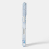 Moderne stenen stoffige blauwe marmer Case-Mate iPhone case (Achterkant / Rechts)