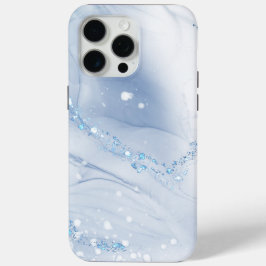 Moderne stenen stoffige blauwe marmer iPhone 15 pro max hoesje