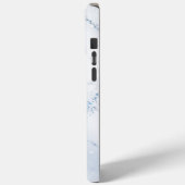 Moderne stenen stoffige blauwe marmer Case-Mate iPhone case (Achterkant / Links)