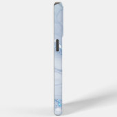 Moderne stenen stoffige blauwe marmer Case-Mate iPhone case (Achterkant / Rechts)