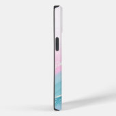 Moderne stenen stoffige blauwe marmer Case-Mate iPhone case (Achterkant / Rechts)