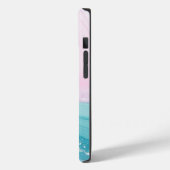 Moderne stenen stoffige blauwe marmer Case-Mate iPhone case (Achterkant / Links)