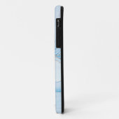 Moderne stenen stoffige blauwe marmer Case-Mate iPhone case (Achterkant/links)