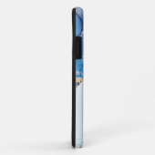 Moderne stenen stoffige blauwe marmer Case-Mate iPhone case (Achterkant/rechts)
