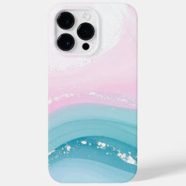 Moderne stenen stoffige blauwe marmer Case-Mate iPhone 14 pro max hoesje