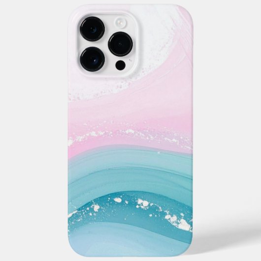 Moderne stenen stoffige blauwe marmer Case-Mate iPhone case (Achterkant)