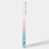 Moderne stenen stoffige blauwe marmer Case-Mate iPhone case (Achterkant / Rechts)