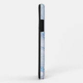 Moderne stenen stoffige blauwe marmer Case-Mate iPhone case (Achterkant/rechts)