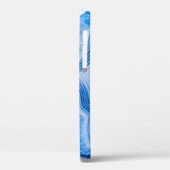 Moderne stenen stoffige blauwe marmer Case-Mate iPhone case (Achterkant / Links)