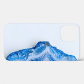 Moderne stenen stoffige blauwe marmer Case-Mate iPhone case (Achterkant (horizontaal))