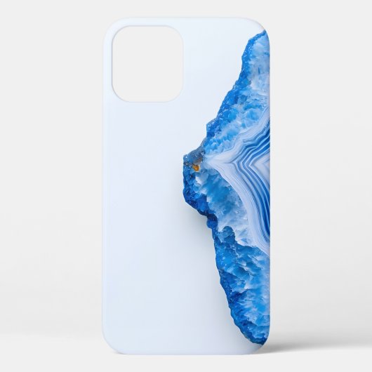 Moderne stenen stoffige blauwe marmer Case-Mate iPhone case (Achterkant)