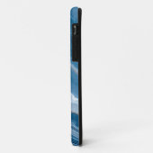 Moderne stenen stoffige blauwe marmer Case-Mate iPhone case (Achterkant/links)