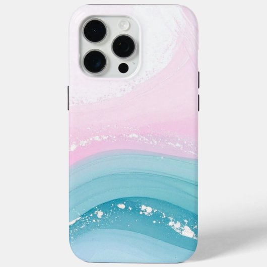 Moderne stenen stoffige blauwe marmer Case-Mate iPhone case (Achterkant)