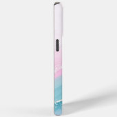 Moderne stenen stoffige blauwe marmer Case-Mate iPhone case (Achterkant / Rechts)