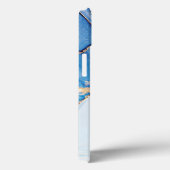 Moderne stenen stoffige blauwe marmer Case-Mate iPhone case (Achterkant / Rechts)