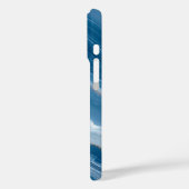 Moderne stenen stoffige blauwe marmer Case-Mate iPhone case (Achterkant / Links)