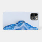 Moderne stenen stoffige blauwe marmer Case-Mate iPhone case (Achterkant (horizontaal))