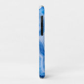 Moderne stenen stoffige blauwe marmer Case-Mate iPhone case (Achterkant/links)