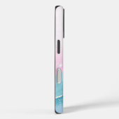 Moderne stenen stoffige blauwe marmer Case-Mate iPhone case (Achterkant / Rechts)