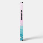 Moderne stenen stoffige blauwe marmer Case-Mate iPhone case (Achterkant / Links)