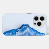 Moderne stenen stoffige blauwe marmer Case-Mate iPhone case (Achterkant (horizontaal))