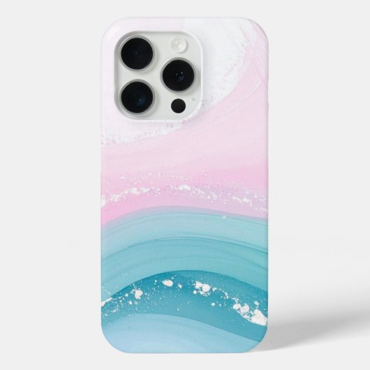 Moderne stenen stoffige blauwe marmer Case-Mate iPhone case (Achterkant)