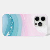 Moderne stenen stoffige blauwe marmer Case-Mate iPhone case (Achterkant (horizontaal))