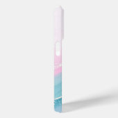 Moderne stenen stoffige blauwe marmer Case-Mate iPhone case (Achterkant / Rechts)