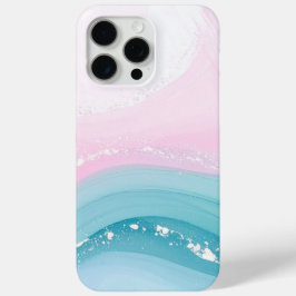 Moderne stenen stoffige blauwe marmer iPhone 15 pro max hoesje