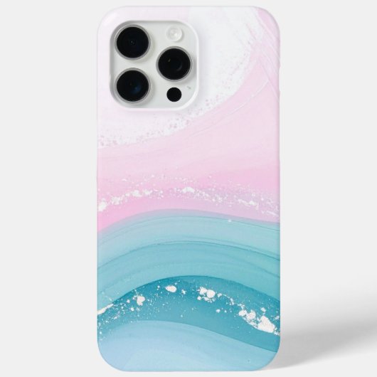 Moderne stenen stoffige blauwe marmer Case-Mate iPhone case (Achterkant)