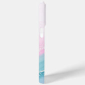 Moderne stenen stoffige blauwe marmer Case-Mate iPhone case (Achterkant / Rechts)