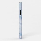 Moderne stenen stoffige blauwe marmer Case-Mate iPhone case (Achterkant/rechts)
