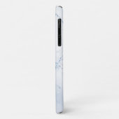 Moderne stenen stoffige blauwe marmer Case-Mate iPhone case (Achterkant/links)