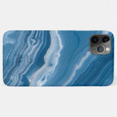 Moderne stenen stoffige blauwe marmer Case-Mate iPhone case (Achterkant (horizontaal))