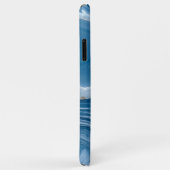 Moderne stenen stoffige blauwe marmer Case-Mate iPhone case (Achterkant/rechts)