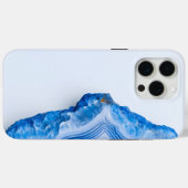 Moderne stenen stoffige blauwe marmer Case-Mate iPhone case (Achterkant (horizontaal))