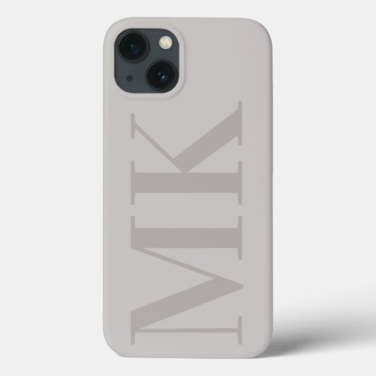 Moderne stenen tweetonige minimalistische initiale Case-Mate iPhone case (Achterkant)