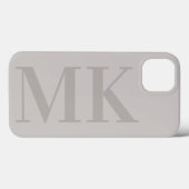 Moderne stenen tweetonige minimalistische initiale Case-Mate iPhone case (Achterkant (horizontaal))