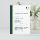 Moderne ster Bar Mitswa bijlage kaart (Staand voorkant)