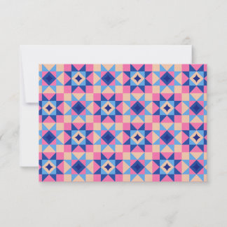 Moderne Ster Blok Quilt Bedankkaart