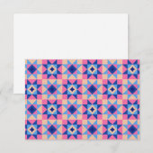 Moderne Ster Blok Quilt Bedankkaart (Voorkant / Achterkant)