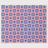 Moderne Ster Blok Quilt Cadeaupapier (Vlak)