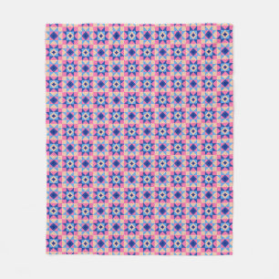 Moderne Ster Blok Quilt Fleece Deken