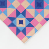 Moderne Ster Blok Quilt Fleece Deken (Hoek)