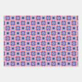 Moderne Ster Blok Quilt Inpakpapier Vel (Voorkant)