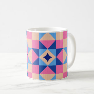 Moderne Ster Blok Quilt Koffiemok